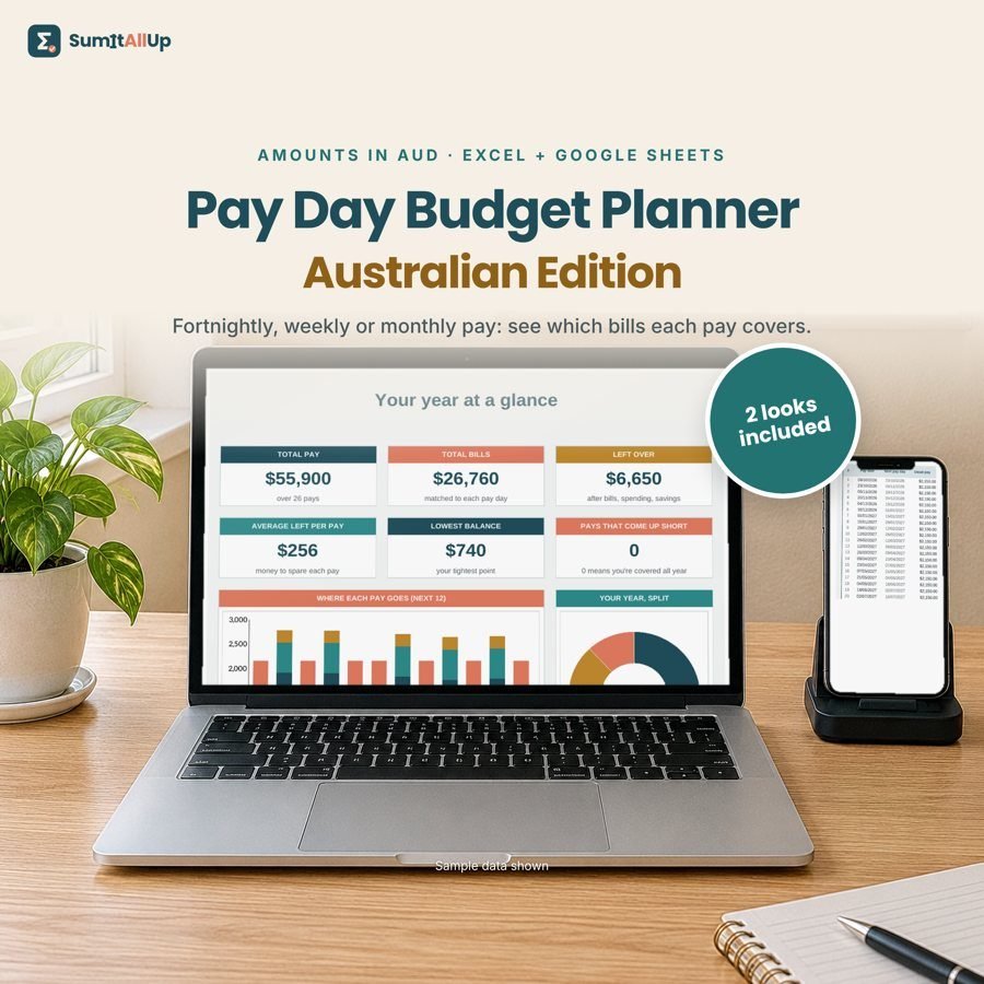 Pay Day Budget Planner spreadsheet